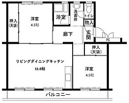 5階 / 2LDK / 54.38㎡