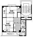 ビレッジハウス余座2号棟2階3.4万円