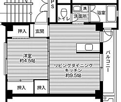 ビレッジハウス竹原2号棟 0504 ｜ 広島県竹原市竹原町2633（賃貸マンション1LDK・5階・33.54㎡） その2