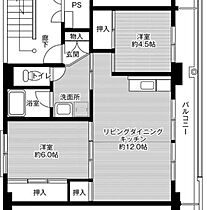 ビレッジハウス大和II1号棟 0502 ｜ 福岡県柳川市大和町豊原994-2（賃貸マンション2LDK・5階・53.08㎡） その2