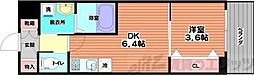 ケイズスクエアエサカ 1DKの間取図画像
