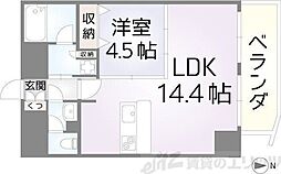 セレニテ梅田北プレミアム 1LDKの間取図画像