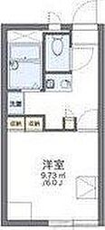 レオパレスマンゲシア 1Kの間取図画像