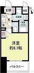 ディームス江坂 1Kの間取図画像