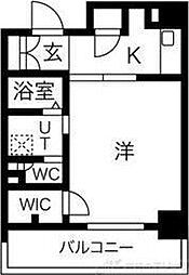 エステムヒルズ新大阪 1Kの間取図画像