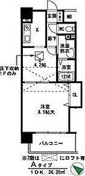 サウスアルカディア 1DKの間取図画像