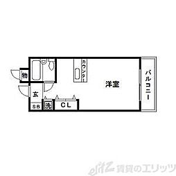 エル・ボスク2 1Kの間取図画像