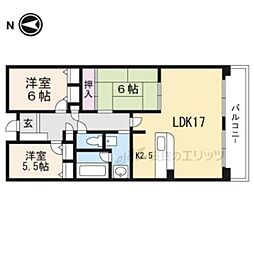 NCRe高槻 3LDKの間取図画像