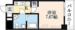 セレニテ高槻 1Kの間取図画像