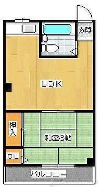 サンハイツいすゞ 503｜大阪府茨木市五十鈴町(賃貸マンション1LDK・1階・33.00㎡)の写真 その2