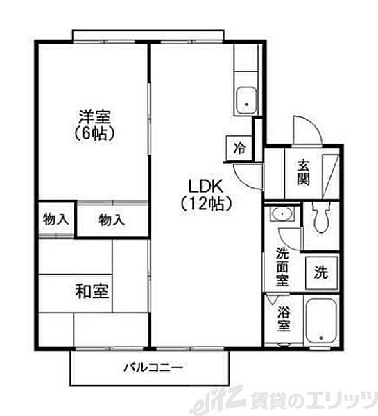 ハイツベルフィーユ 210｜大阪府高槻市北大樋町(賃貸マンション2LDK・2階・48.95㎡)の写真 その2