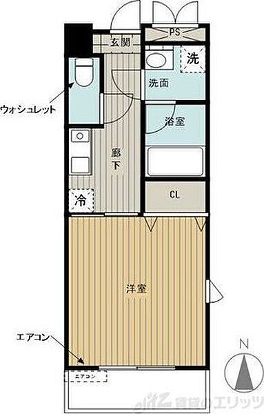 ブロッサム茨木 405｜大阪府茨木市末広町(賃貸マンション1K・4階・26.00㎡)の写真 その2