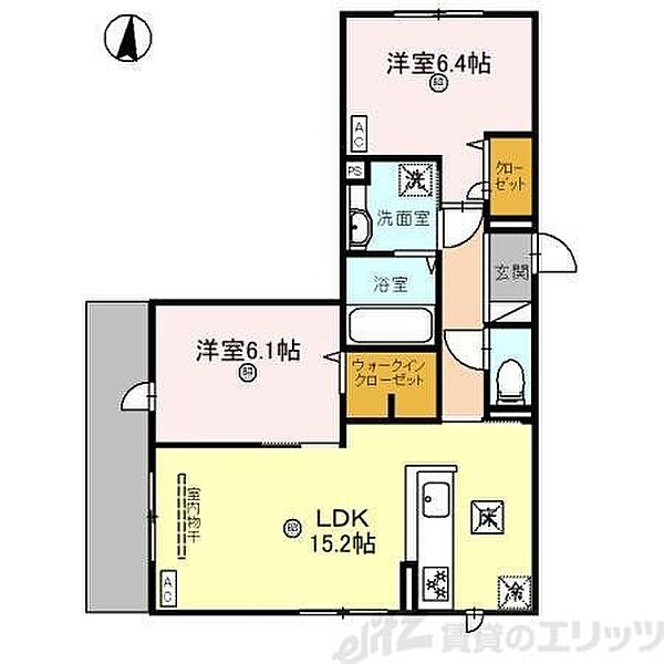 D-residence茨木水尾 103｜大阪府茨木市水尾１丁目(賃貸アパート2LDK・1階・63.87㎡)の写真 その1