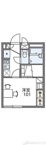 レオパレスＫアンドＳ 107｜大阪府摂津市千里丘４丁目(賃貸アパート1K・1階・19.87㎡)の写真 その2