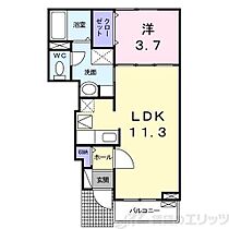 メゾン・ド・フェリーチェ 105 ｜ 大阪府茨木市藤の里２丁目2-1（賃貸アパート1LDK・1階・37.13㎡） その2