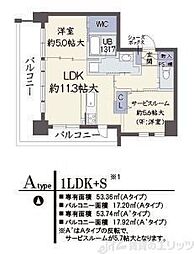 サンクステル 1SLDKの間取図画像
