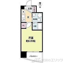 セレニテ江坂ルフレ 1Kの間取図画像