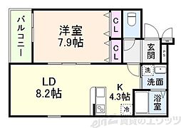 フジパレス戸伏 1LDKの間取図画像
