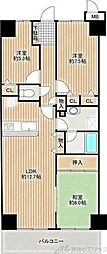 メイツ南千里 3LDKの間取図画像