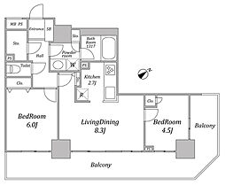間取図画像 2LDK