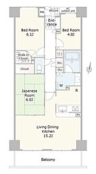サンライン板橋本町 3LDKの間取図画像