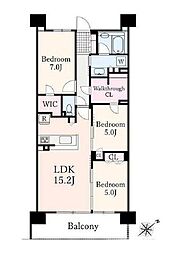 シティテラス横濱和田町エアーズコート 3LDKの間取図画像