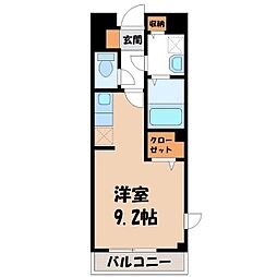 グランデコルソ1 ワンルームの間取図画像