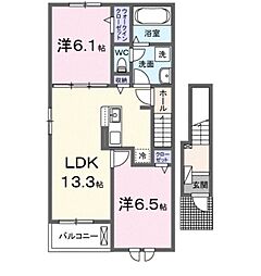 コーチェ 2LDKの間取図画像
