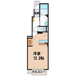 カレント・ハッピー・ハウス ワンルームの間取図画像