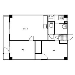 Re-Rooms若草町 2LDKの間取図画像