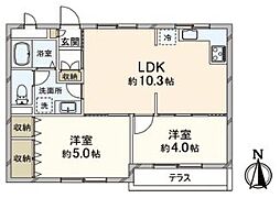 ビラ大泉学園 2LDKの間取図画像