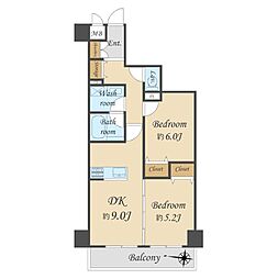 ライオンズプラザ町屋 2DKの間取図画像