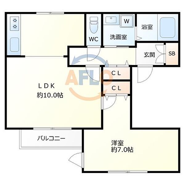 PreciousJ-1 ｜大阪府大阪市北区浪花町(賃貸マンション1LDK・2階・39.00㎡)の写真 その2