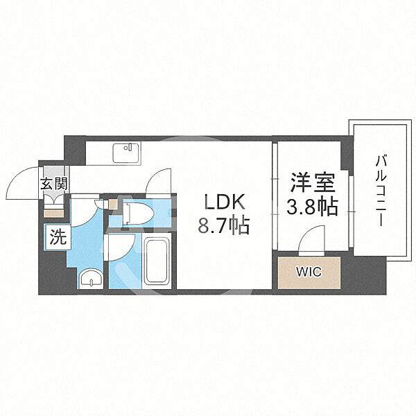 エル・セレーノ天満橋 ｜大阪府大阪市北区天満橋1丁目(賃貸マンション1LDK・6階・34.74㎡)の写真 その2