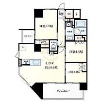 ソルティア東梅田  ｜ 大阪府大阪市北区西天満5丁目（賃貸マンション2LDK・14階・64.53㎡） その2