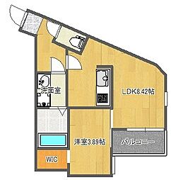 阪急千里線 千里山駅 徒歩9分の賃貸アパート 3階1LDKの間取り