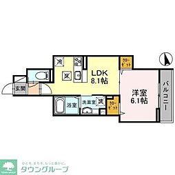 グラナーデ白子 1LDKの間取図画像