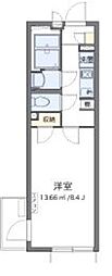 クレイノ葵芳1号館 1Kの間取図画像