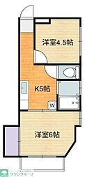 間宮ビル 2Kの間取図画像