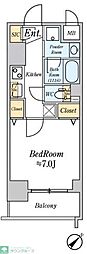 クレストコート志村坂上 1Kの間取図画像