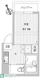 三田桜台第二コーポ 1Kの間取図画像