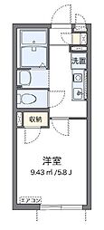 高島平レジデンスB 1Kの間取図画像