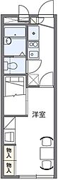 レオパレス大和町 1Kの間取図画像