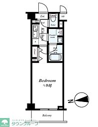 アーバンヴィスタ板橋本町 1Kの間取図画像