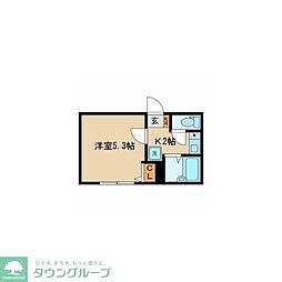 アマネセレーノ 1Kの間取図画像