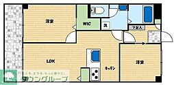 宮本マンション富士 2LDKの間取図画像