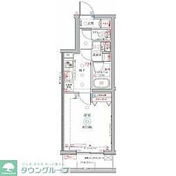 CREVISTA氷川台 1Kの間取図画像