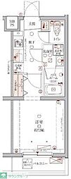 クレヴィスタ常盤台 1Kの間取図画像