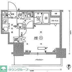 SKYCOURT板橋大山 1Kの間取図画像