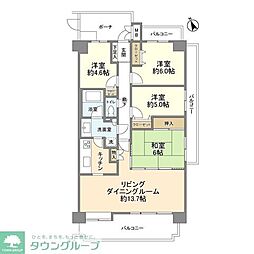 ルネ朝霞台グランアベニュー 4LDKの間取図画像